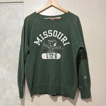 Champion Peanuts 맨투맨 스누피 미주리