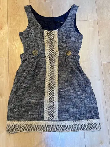 nanette lepore 슬리브리스 미니 원피스 네이비와 화이트