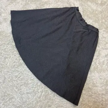 [ INED ] 여성용 9 플레어 스커트 안감 부착 심플 그레이