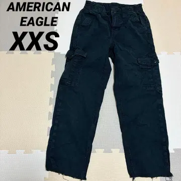 AMERICAN EAGLE 블랙 카고 팬츠 00(XXS) 컷오프