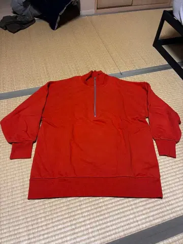 JANASIS 오렌지 하프 지퍼 트레이닝복