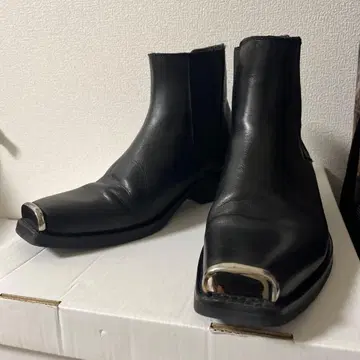 ASOS 가죽 힐 사이드 고어 부츠