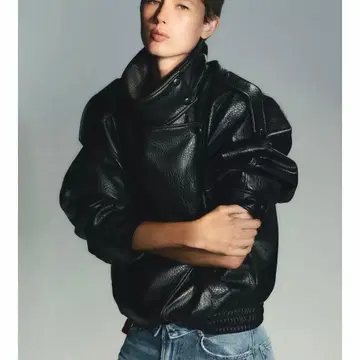 ZARA 페이크 가죽 자켓