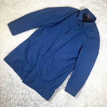 THE SHOP TK [ L ] 스텐카라 코트 롱 기장 히든 버튼 블루