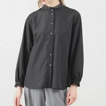 매킨토시 필로소피 스탠드 카라 레이스 블라우스 36