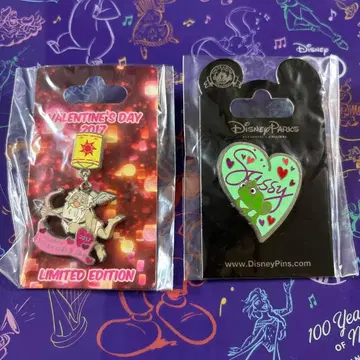 라푼젤 파스칼 발렌타인 핀 배지 핀 트레이드 해외 디즈니