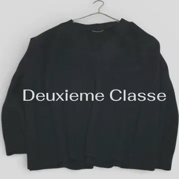 DeuxiemeClasse 두지엠 클라세 캐시미어 미들 게이지 V넥 블랙