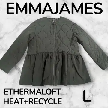엠마 제이 퀼팅 x 개더 코트 L 블랙 ETHERMALOFT