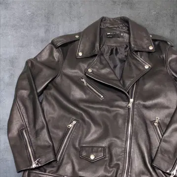 하자품 ASOS DESIGN 가죽 더블 라이더 자켓 오버 사이즈