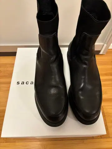 sacai 블랙 사이드 고어 부츠