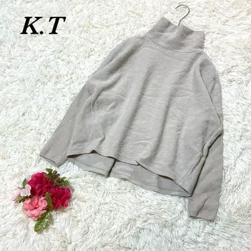 K.T 키요코 타카세 하이넥 니트 긴팔 9 그레이 캐주얼 무지