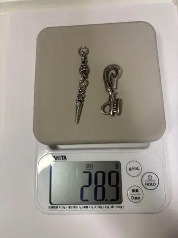 스컬 & 대거 후크형 키링