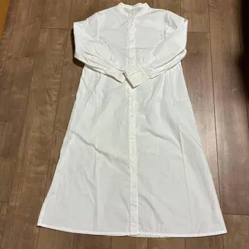 어반 리서치 롱 셔츠 원피스 화이트