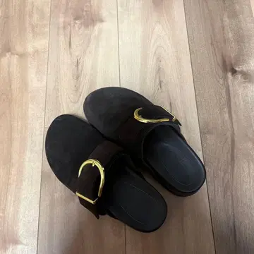 LE TALON 다크 브라운 뮬 M