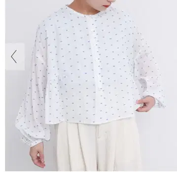 아틀리에 드 사봉 컷 도비 하오리 블라우스