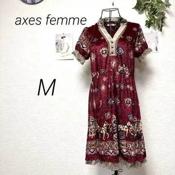 10885 axes femme 엑시즈팜 벨로아 레이스 원피스 M