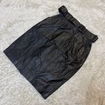 [ LAUTREAMONT ] 여성용 M 천연 가죽 벨트 포함 레더 스커트