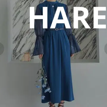 [택 포함 새상품] HARE 2WAY 시어 플레어 슬리브 원피스