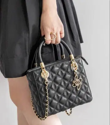 RANDA 2WAY 퀼팅백 블랙