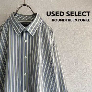 구제 의류 'ROUNDTREE&YORKE' 스트라이프 L/S 셔츠