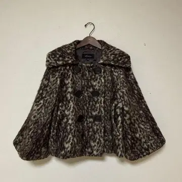 EPOCA 에포카 레오파드 무늬 울 코트 ITL 40