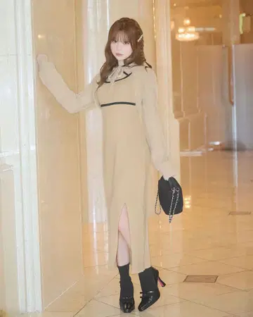 미셸 마카롱 샤기 볼레로 니트 원피스 michellMacaron