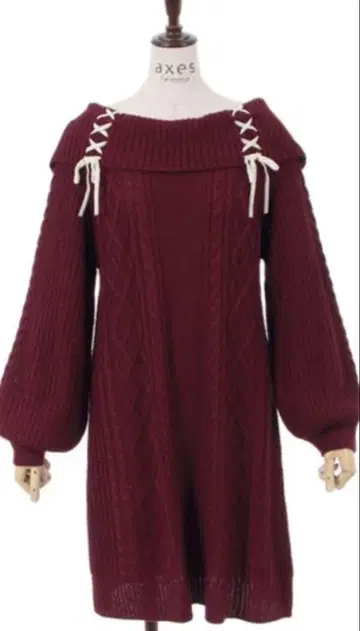 axes femme 니트 원피스 레드