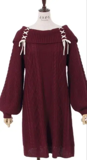 axes femme 니트 원피스 레드