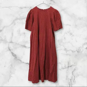 KBF 볼륨 쓰리 브레이스 롱 원피스 A라인