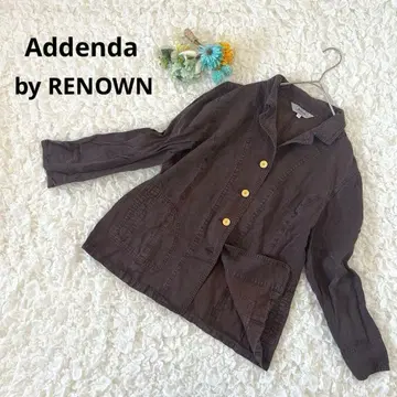 레나운 테일러드 자켓 자연스러운 워싱 가공 브라운 홍차 F