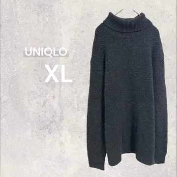유니클로 울 혼방 미들 게이지 터틀넥 스웨터 긴팔 XL 빅 사이즈