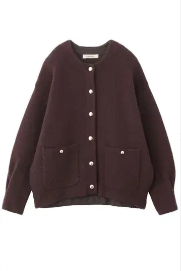 미사용 새상품 COCODEAL 폭스 혼방 더블 페이스 니트 아우터