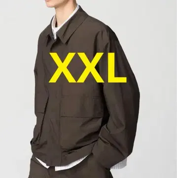 [ 완판템 ] UNIQLO:C 코튼 숏 블루종 XXL 다크 브라운