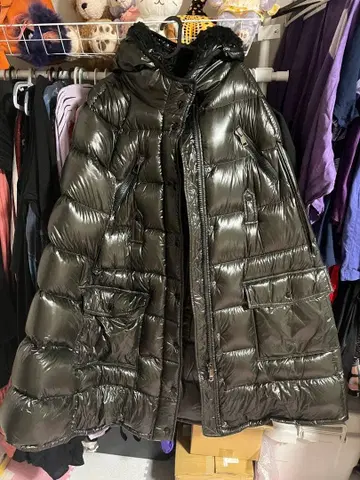 MONCLER 롱 다운 자켓 블랙
