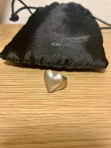 lon 하트형 실버 핑키링 수납 파우치 포함