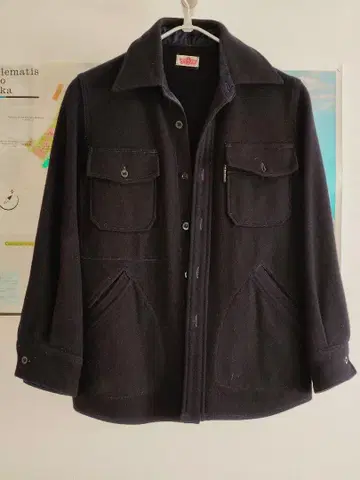 할리우드 런치마켓 네이비 울 혼방 셔츠 자켓 CPO 자켓