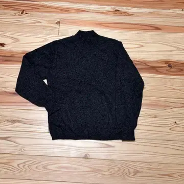 캐시미어 100% 모크넥 니트 다크 그레이 가을/겨울