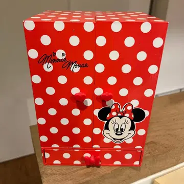 미니 마우스 물방울 패턴 수납 박스