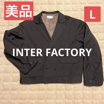 새상품급 INTER FACTORY 브라운 테일러드 자켓 L 블루종
