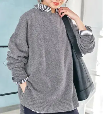 스픽앤스팬 긴팔 풀오버 니트 F 체형 커버