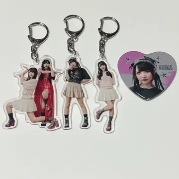 큐르시테 치바 유나 신기루 아뮤 아크릴 키링 캔 배지