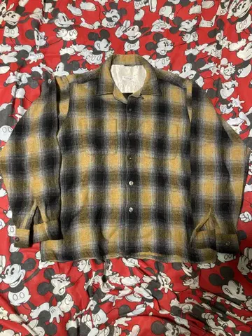 50s~60s 울 보드 셔츠 옴브레 펜들턴 빈티지