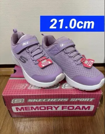 [ 새상품 미사용품 ] SKECHERS 21.0cm 퍼플 키즈 여성용