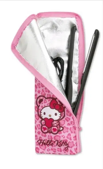 아베일 헬로키티 헤어 다리미 케이스 핑크 레오파드 무늬 미개봉 새상품