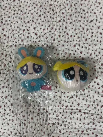 파워퍼프걸즈 눈 반짝/페이스 봉제인형 버블스 가챠가챠