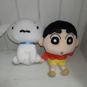 짱구는 못말려 봉제 인형 약 20cm 짱구 시로 세트