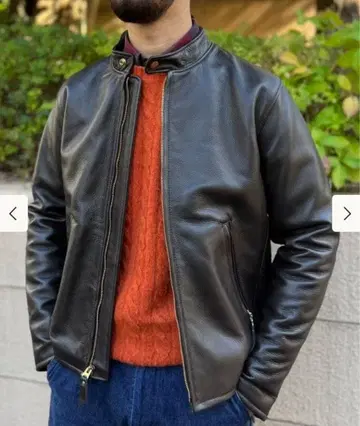 BEAMS PLUS 소가죽 싱글 라이더