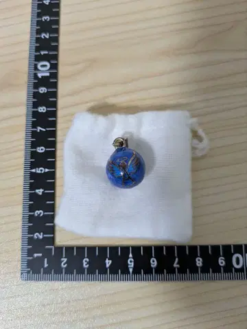 멕시코 타스코 제조 Yoara 실버 펜던트 탑 방울 소리 블루