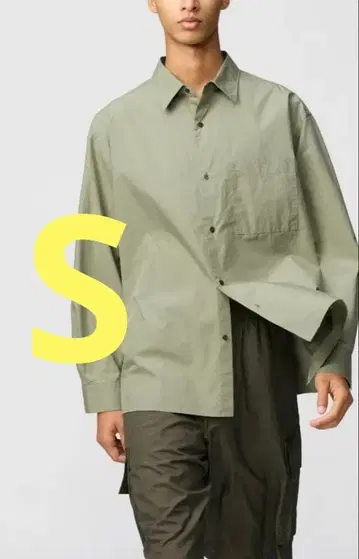 [ 완판템 ] 브로드 오버 사이즈 셔츠 S 그린