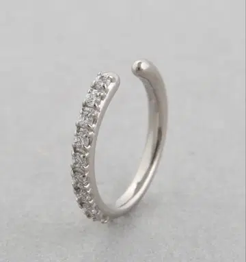 클리어 스톤이 달린 후프 이어커프 (한쪽 귀용)